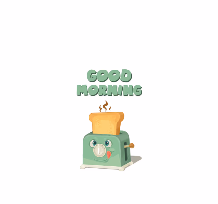 Store enrouleur cuisine good morning avec grille pain - TenStickers