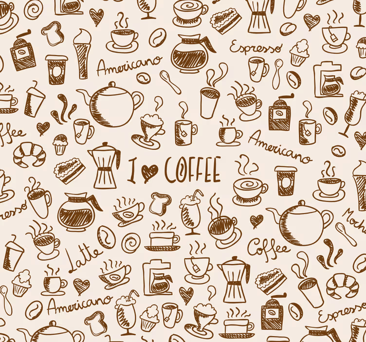 Store enrouleur cuisine motif de café - TenStickers