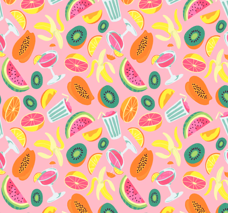 Store enrouleur cuisine motif de fruits colorés - TenStickers