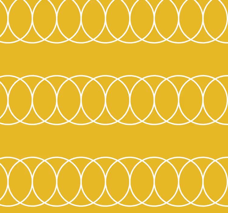 Store enrouleur cuisine jaune motif cercles - TenStickers