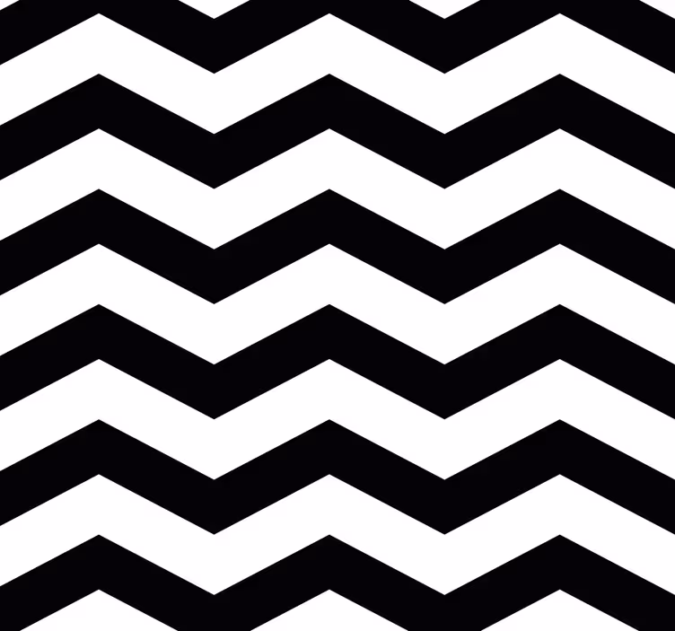 Store enrouleur cuisine motif à chevrons blanc et noir - TenStickers