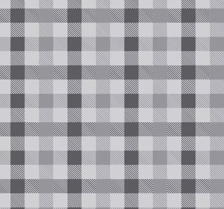 Store enrouleur cuisine motif vichy gris - TenStickers