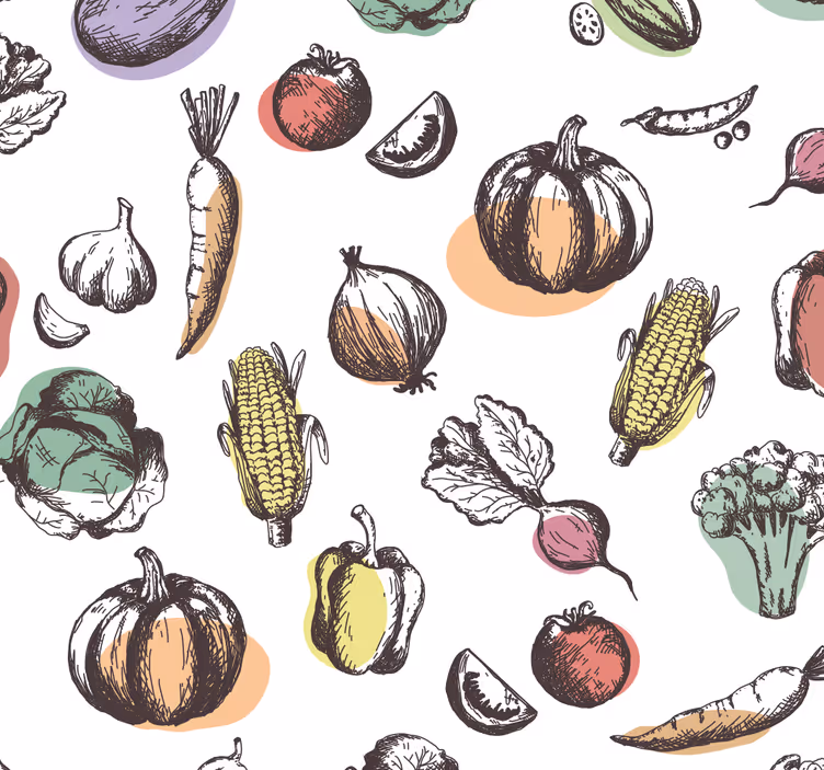 Store enrouleur cuisine ingrédients modèle style rétro - TenStickers