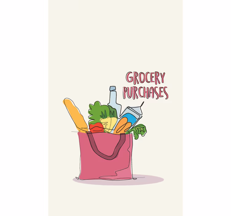 Store enrouleur cuisine illustration d'épicerie - TenStickers