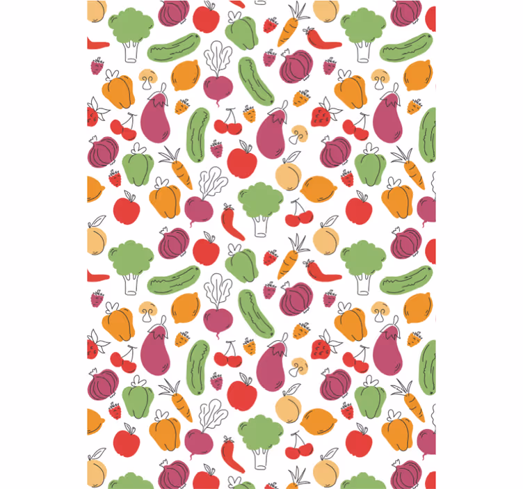 Store enrouleur cuisine fruits et légumes - TenStickers