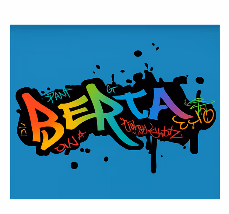 Store enrouleur chambre enfant graffiti coloré personnalisé - TenStickers