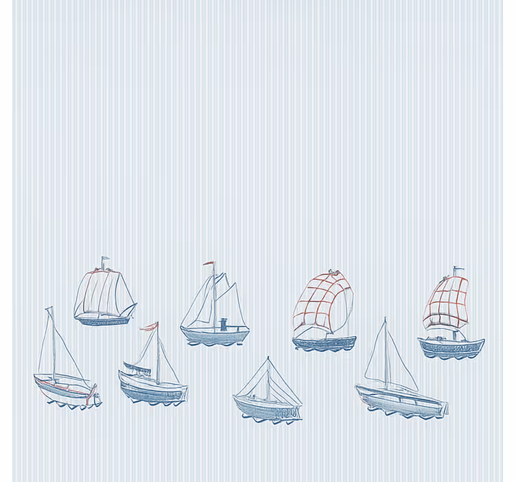 Store enrouleur pour chambre enfant voiliers bleus - TenStickers