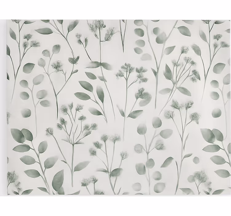 Store enrouleur cuisine aquarelle feuilles élégantes - TenStickers
