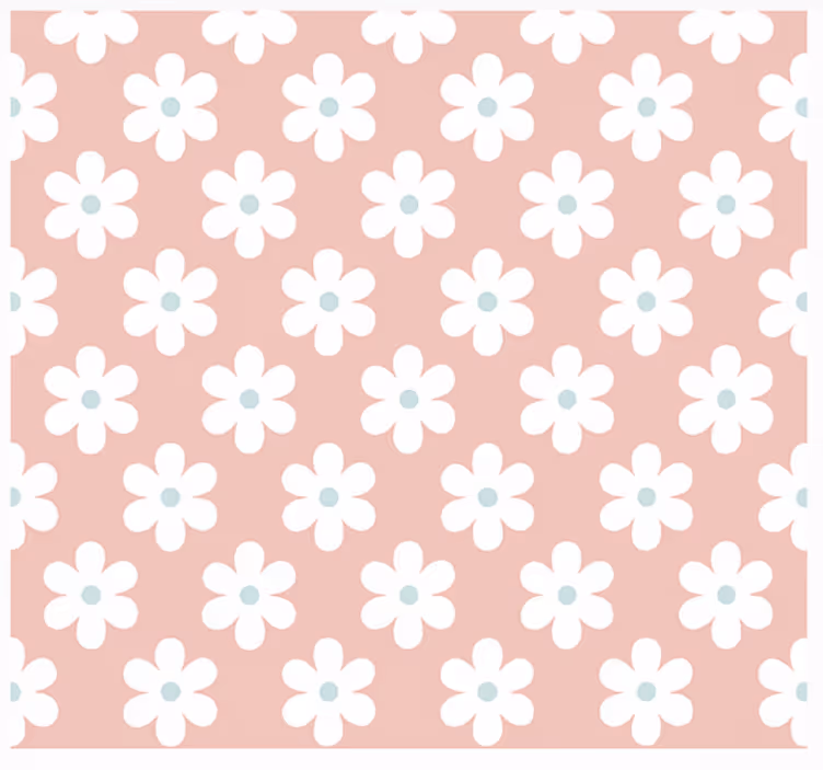Store enrouleur pour chambre enfant motif de marguerites blanches - TenStickers