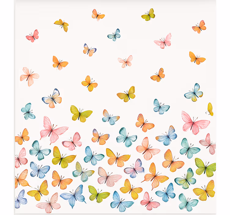 Store enrouleur pour chambre enfant papillons colorés volants - TenStickers