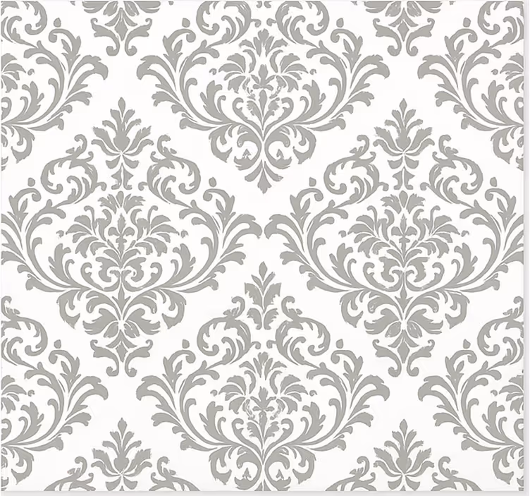 Store enrouleur salon motif baroque gris - TenStickers