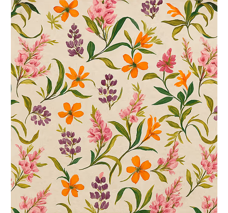 Store enrouleur salon motif floral luxuriant - TenStickers