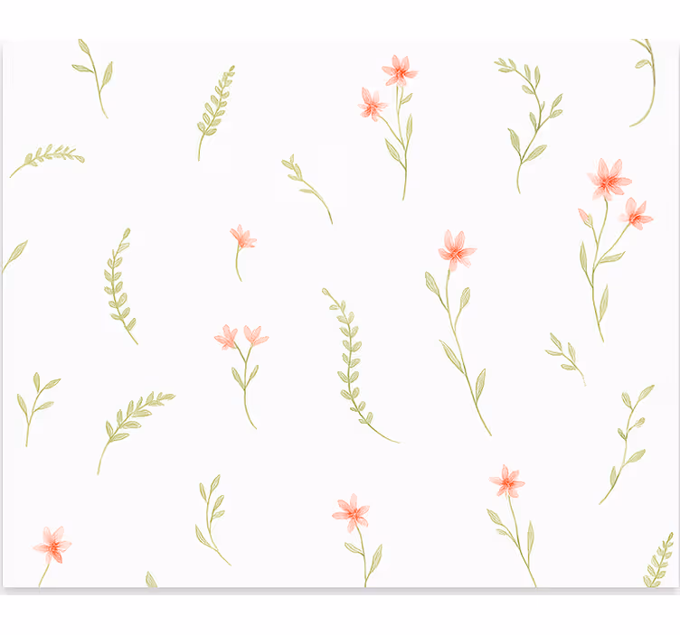 Store enrouleur pour chambre enfant fleurs de prairie pastel - TenStickers