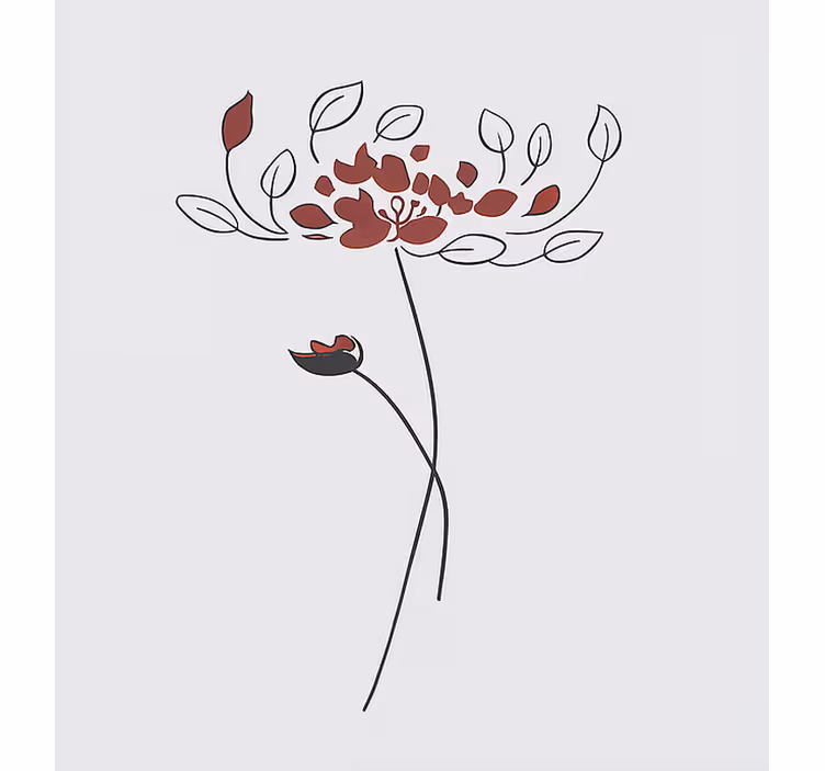 Store enrouleur pour chambre enfant croquis botanique minimaliste - TenStickers