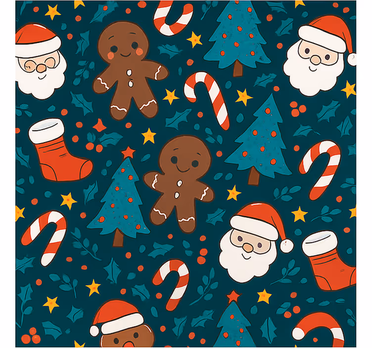 Store enrouleur salon arrière-plan d'ornements festifs - TenStickers