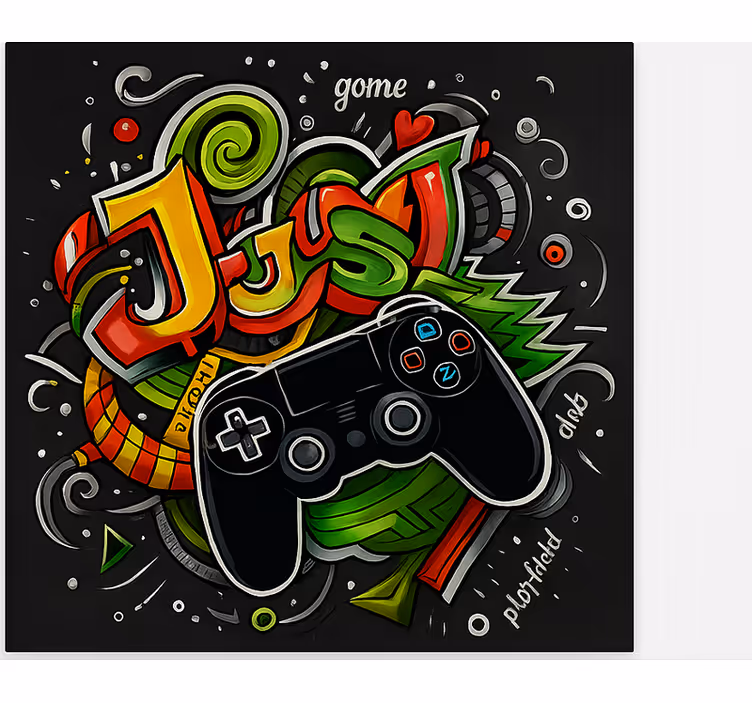 Store enrouleur geek graffiti juste une manette de jeu - TenStickers