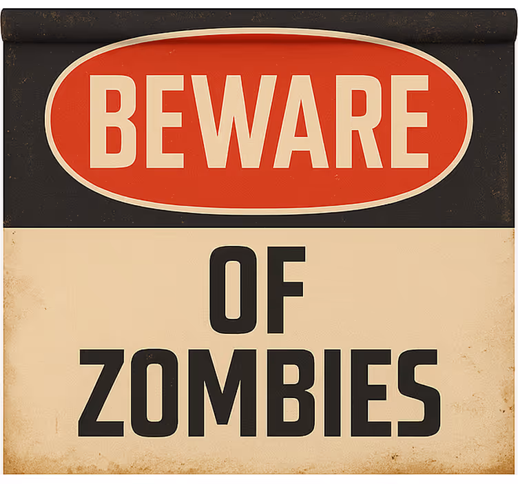 Store enrouleur geek attention aux zombies - TenStickers