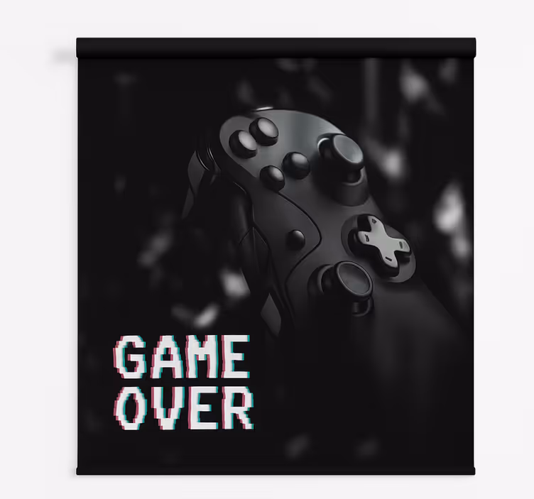 Store enrouleur geek noir mat, jeu terminé - TenStickers