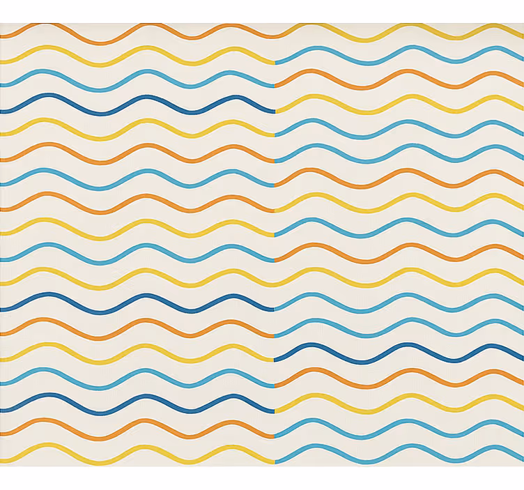 Store enrouleur pour chambre ado lignes ondulées colorées - TenStickers