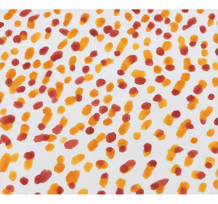 Store enrouleur pour chambre ado points orange et rouges - TenStickers