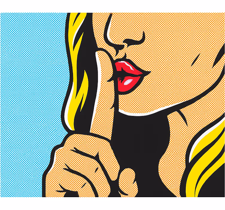 Store enrouleur pour chambre ado fille pop art faisant taire - TenStickers