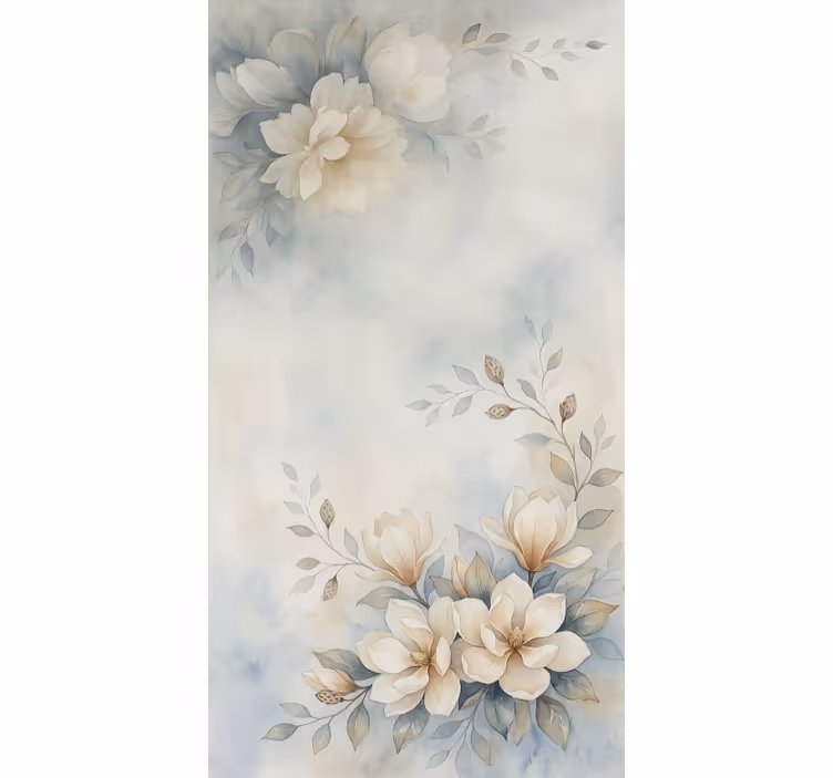 Store enrouleur pour chambre ado aquarelle fleurs de gracy - TenStickers