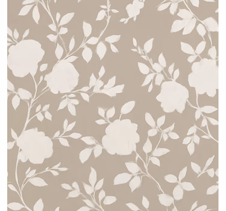 Store enrouleur pour chambre ado fleurs beiges gracieuses - TenStickers