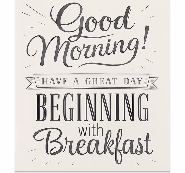 Store enrouleur salle à manger bonjour petit déjeuner - TenStickers