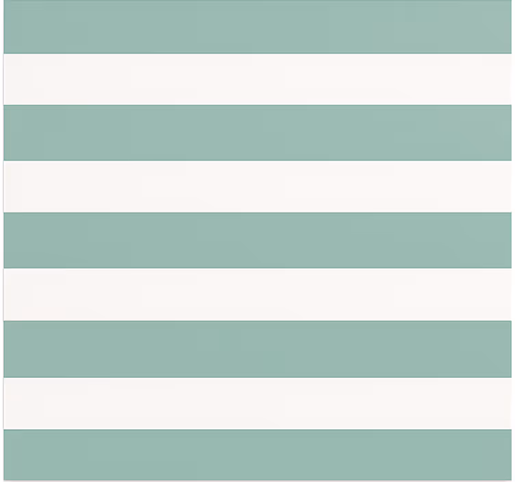 Store enrouleur salle à manger rayures vert turquoise - TenStickers