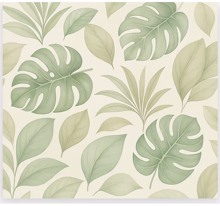 Stores nordiques feuilles de palmier tropicales terreuses - TenStickers
