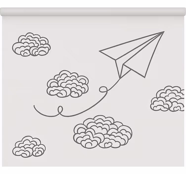 Stores nordiques avions en papier minimalistes - TenStickers