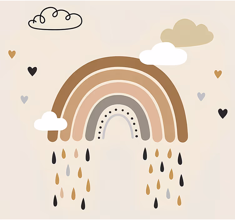 Stores nordiques arc-en-ciel nuancé de pluie - TenStickers
