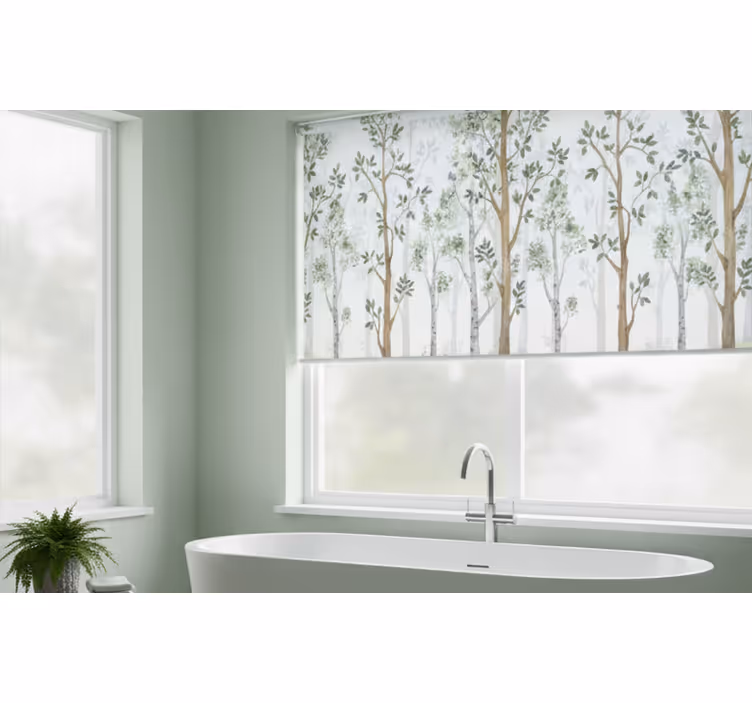 Store enrouleur arbre motif botanique minimaliste - TenStickers