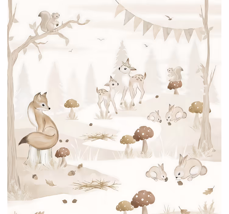 Store enrouleur arbre chambre d'enfant féerique - TenStickers