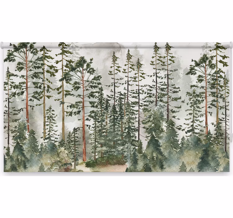 Store enrouleur arbre forêt murale pour bébé - TenStickers
