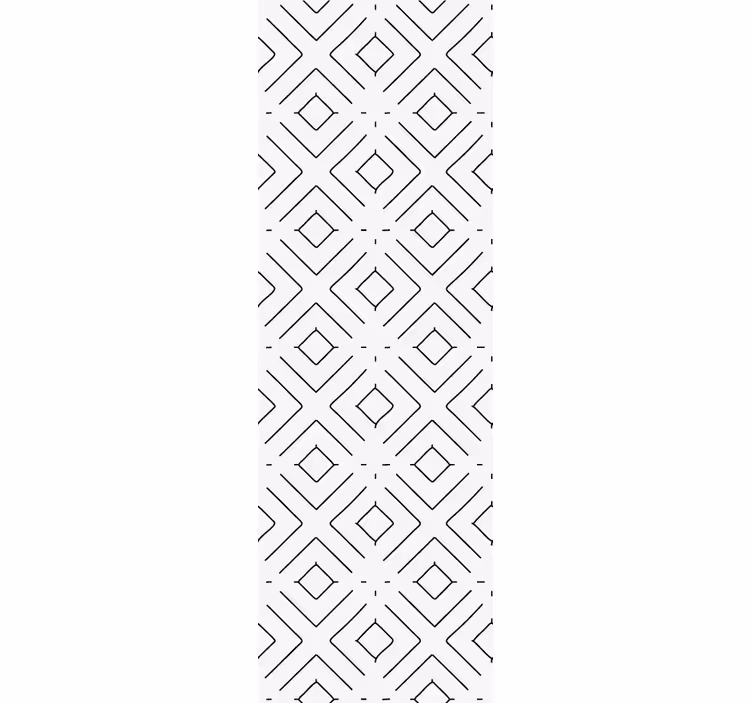 Store enrouleur bureau motif géométrique blanc fin - TenStickers