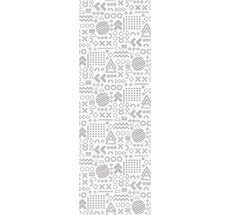 Store enrouleur bureau motif croquis géométriques - TenStickers