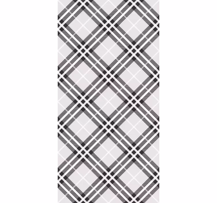 Store enrouleur bureau tartan écossais noir et blanc - TenStickers