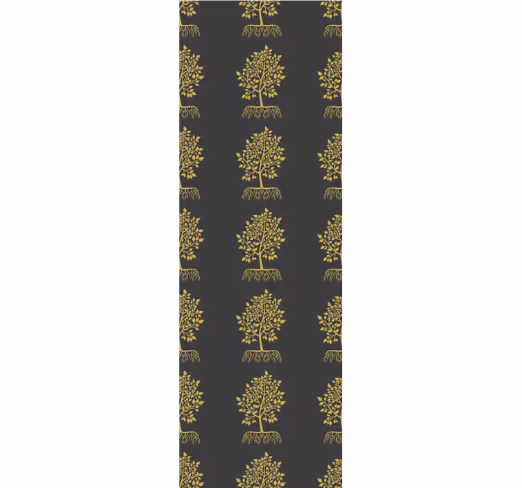 Store enrouleur bureau contour d'arbres dorés - TenStickers