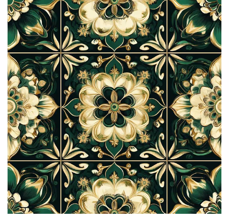Store enrouleur cuisine carreaux mosaïque botaniques - TenStickers