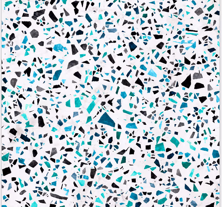 Store enrouleur cuisine motif terrazzo bleu - TenStickers