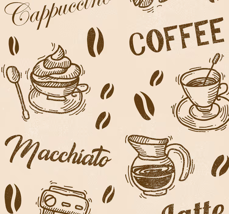 Store enrouleur cuisine design variétés de café - TenStickers