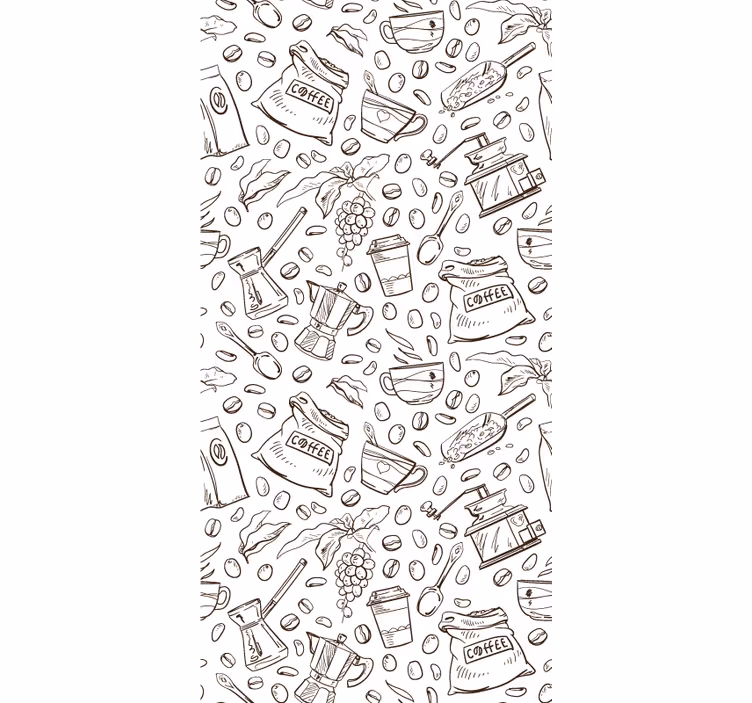 Store enrouleur cuisine motif café ensemble - TenStickers