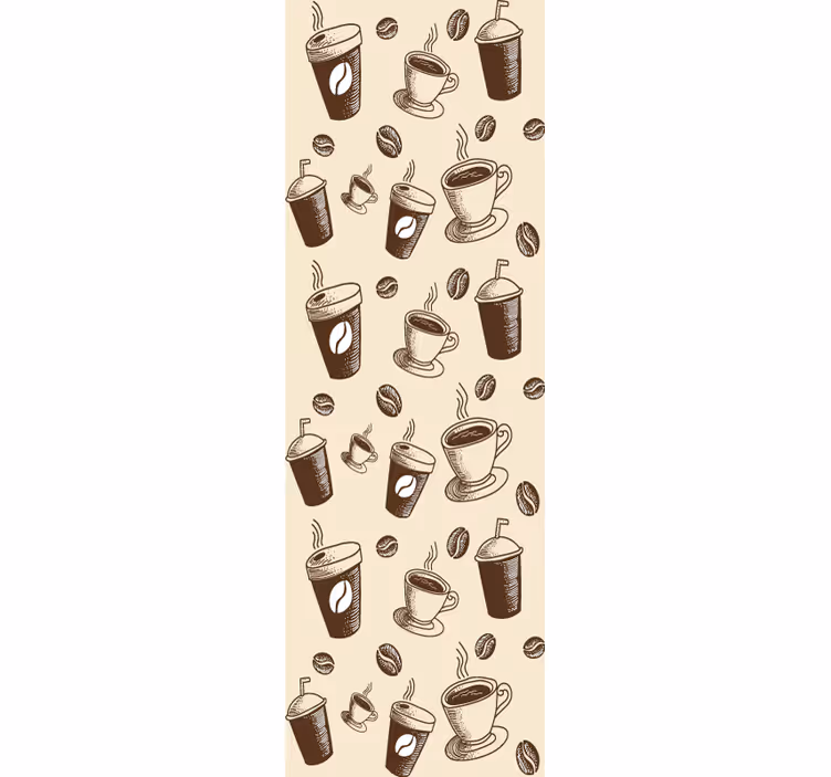 Store enrouleur cuisine design motif café - TenStickers