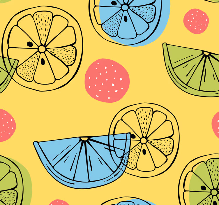 Store enrouleur cuisine motif tranches de citrus - TenStickers