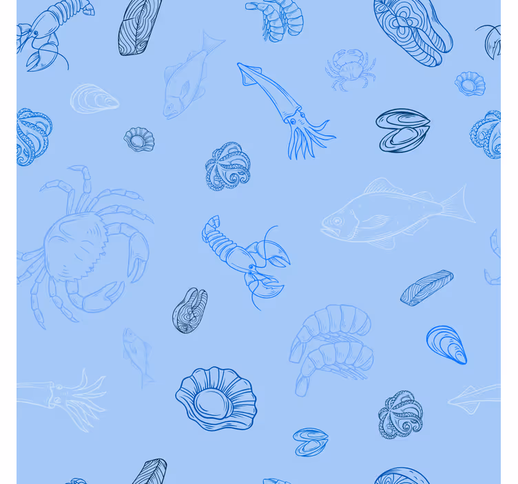 Store enrouleur cuisine motif fruits de mer - TenStickers