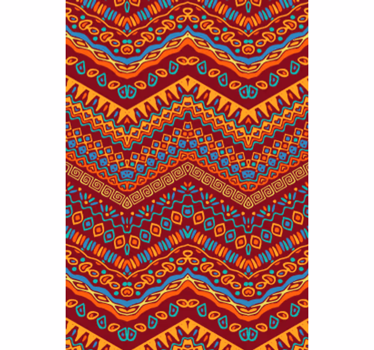 Store enrouleur cuisine motifs tribaux rouges - TenStickers