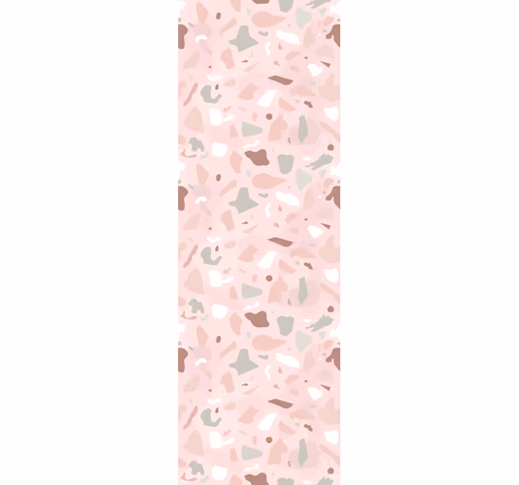 Store enrouleur cuisine motif terrazzo nuances roses - TenStickers