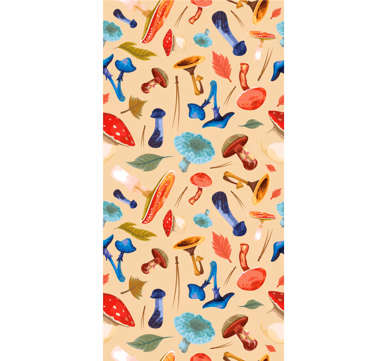 Store enrouleur cuisine dessin champignon lavable - TenStickers