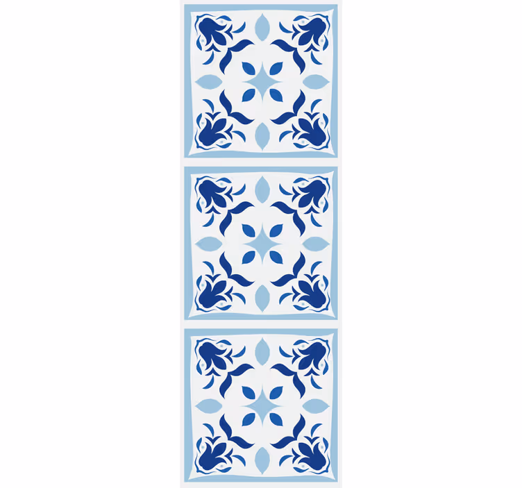 Store enrouleur cuisine carreaux portugais fleurs - TenStickers